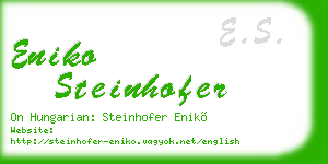eniko steinhofer business card